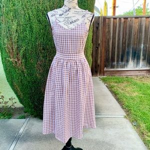 ❌SOLD❌ Boutique dress in brown ginghams
